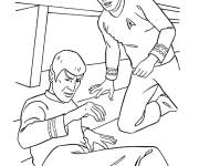 Coloriage Un attaque sur L'Enterprise et on a besoin d'&eacute;valuer les pannes