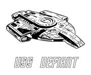 Coloriage USS Defiant Star Trek