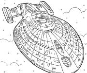 Coloriage Vaisseau Voyager de Star Trek