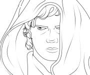 Coloriage Anakin Skywalker l'h&eacute;ro de Star Wars