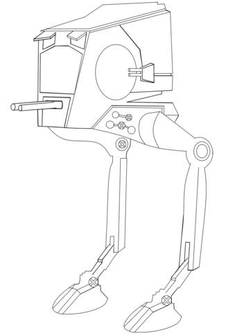 Coloriage et dessins gratuits AT-ST Robot Star Wars à imprimer