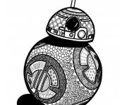 Coloriage BB8 de Star Wars adulte