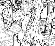 Coloriage Chewbacca Star Wars