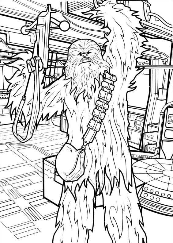Coloriage et dessins gratuits Chewbacca Star Wars à imprimer