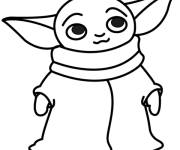 Coloriage Chibi Bébé Yoda