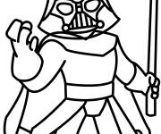 Coloriage Chibi Vader de Star Wars