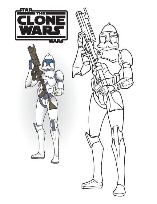 Coloriage et dessins gratuits Clone du film Star Wars à imprimer