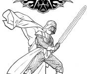 Coloriage Dark Vador au combat