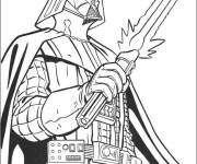 Coloriage Dark Vador et son sabre laser