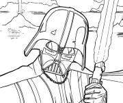 Coloriage Dark Vador le chef rus&eacute; de Star Wars