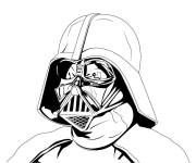 Coloriage Dark Vador stylis&eacute;
