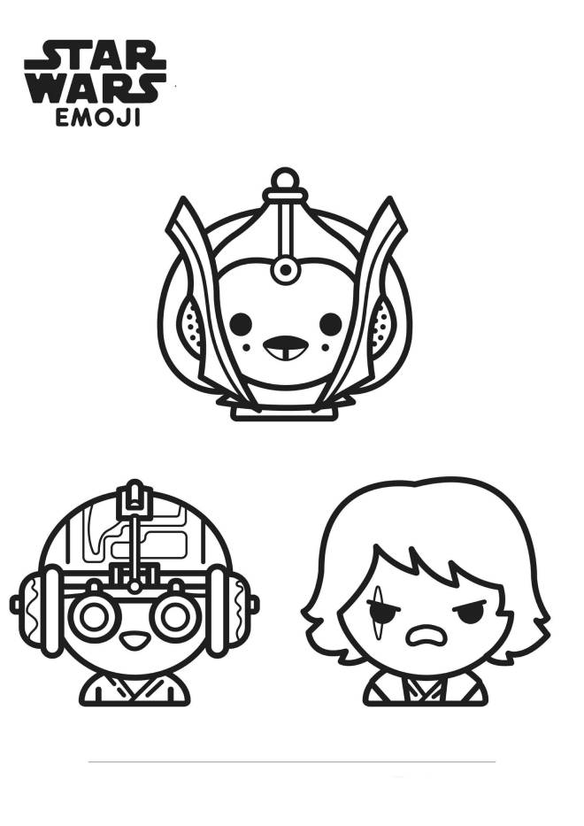 Coloriage et dessins gratuits Emoji de Star Wars à imprimer