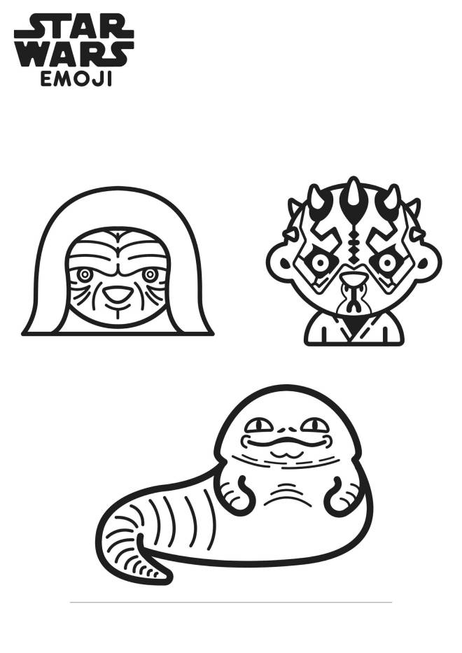 Coloriage et dessins gratuits Emoji saga de Star Wars à imprimer