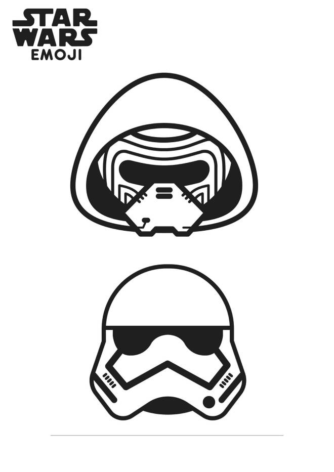 Coloriage et dessins gratuits Emoji Stormtrooper de Star Wars à imprimer