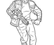 Coloriage Finn h&eacute;ro de Star Wars