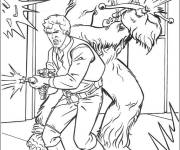 Coloriage Han Solo et Chewbacca au combat
