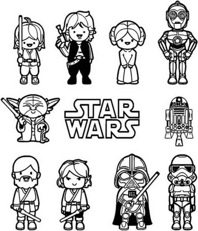 Coloriage et dessins gratuits Héros de Star Wars à imprimer