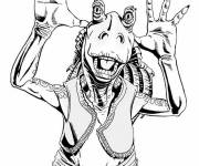 Coloriage Jar Jar Binks de Star Wars