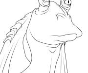 Coloriage Jar Jar Binks de Star Wars stylis&eacute;