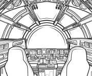Coloriage La cabine d&rsquo;un navire galactique Star Wars