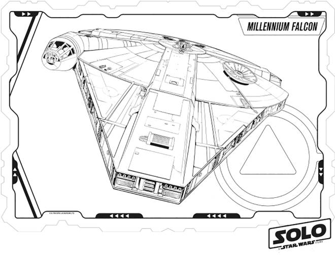 Coloriage et dessins gratuits Le Faucon Millenium de film Star Wars à imprimer