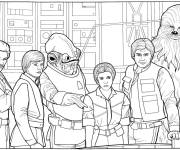 Coloriage Les h&eacute;ros de Star Wars assembl&eacute;s