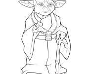 Coloriage Maître Yoda de Star Wars