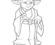 Coloriage Maître Yoda de Star Wars