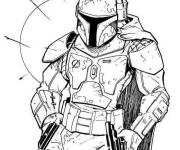 Coloriage Mandalorian Star Wars