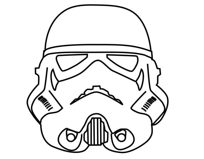 Coloriage et dessins gratuits Masque de Stormtrooper à imprimer
