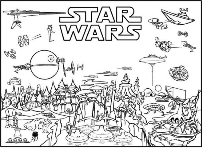 Coloriage et dessins gratuits Naboo Star Wars à imprimer