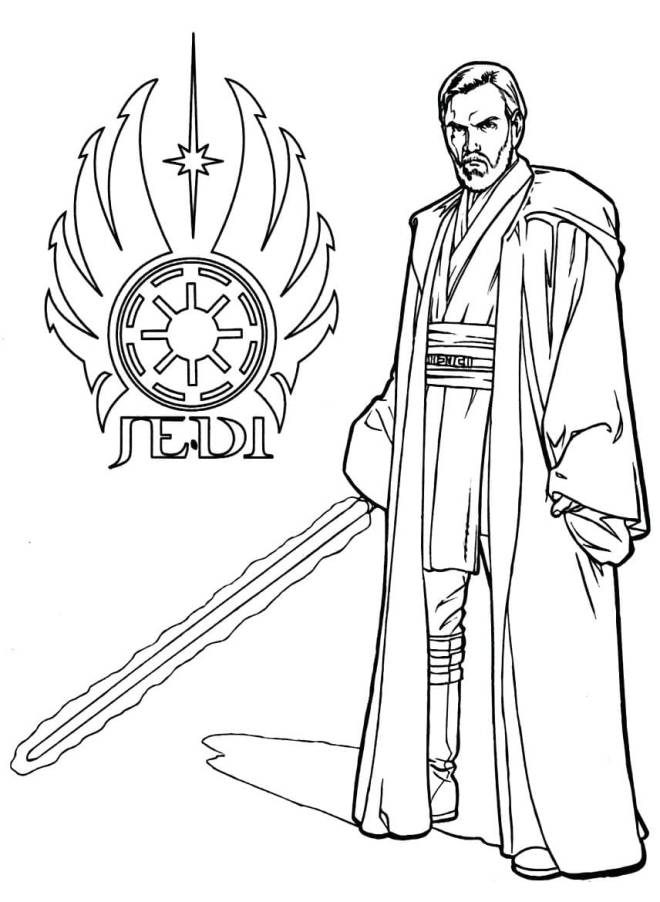 Coloriage et dessins gratuits Obi Wan Kenobi de Star Wars à imprimer