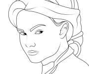 Coloriage et dessins gratuit Padmé Amidala héroïne de Star Wars à imprimer