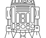 Coloriage et dessins gratuit R2 D2 de Star Wars à imprimer