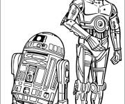 Coloriage R2-D2 et C-3PO de Star Wars
