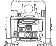 Coloriage et dessins gratuit R2D2 à imprimer