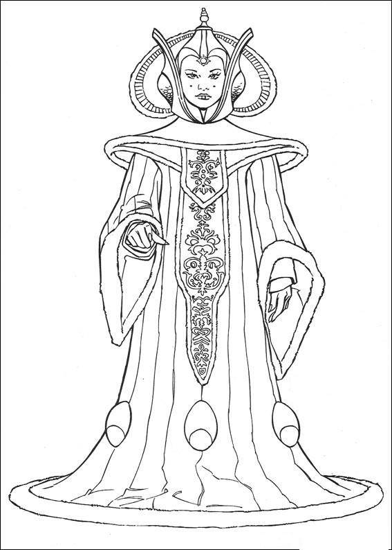 Coloriage et dessins gratuits Reine Amidala de Naboo à imprimer