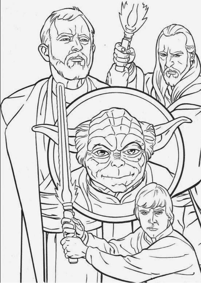 Coloriage et dessins gratuits Sage Yoda Jedi Star Wars à imprimer