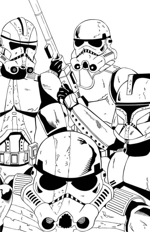 Coloriage et dessins gratuits Soldats de l’empire galactique à imprimer