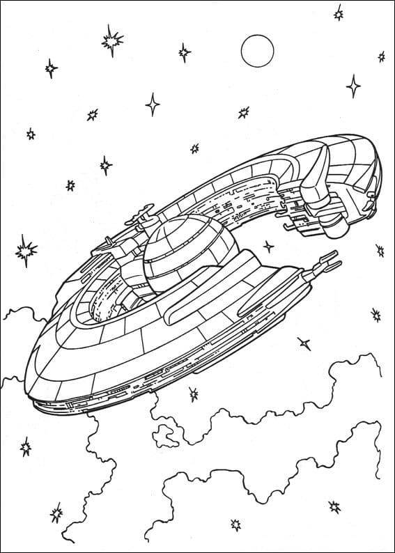 Coloriage et dessins gratuits Station spatiale de Star Wars à imprimer