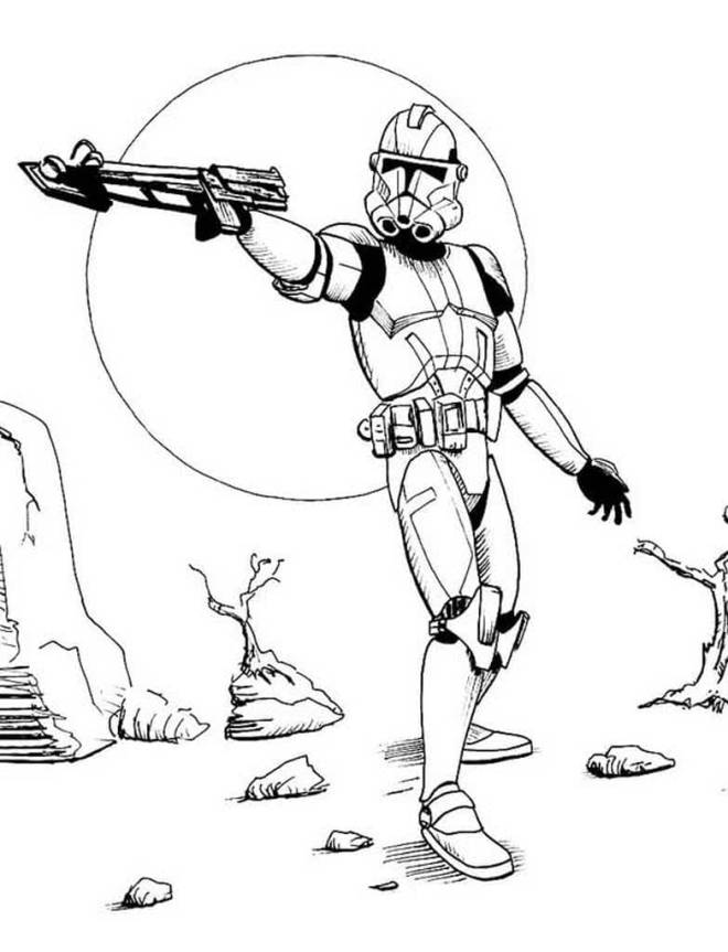 Coloriage et dessins gratuits Stormtroopers  et armes à imprimer
