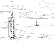 Coloriage Tatooine planète de Star Wars