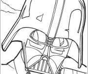Coloriage T&ecirc;te de Dark Vador de Star Wars 