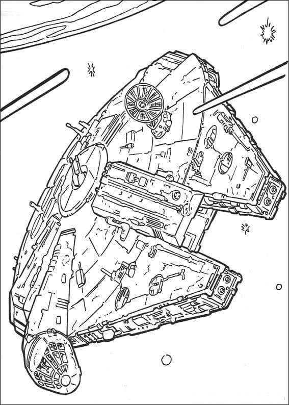Coloriage et dessins gratuits Vaisseau spatial de Star Wars à imprimer