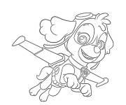 Coloriage Chiot Stella avec des ailes