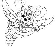 Coloriage et dessins gratuit Chiot Stella dans un tournade à imprimer