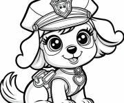 Coloriage Imagination de la petite Stella de Pat Patrouille