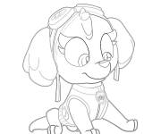 Coloriage Pilote Stella de Pat Patrouille