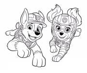 Coloriage Stella avec Chase de Pat 'Patrouille