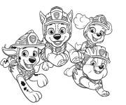 Coloriage et dessins gratuit Stella avec Everest, Marcus et Zuma à imprimer